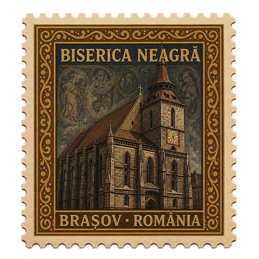 Timbru: Biserica Neagră