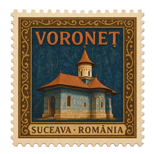 Timbru: Biserica „Adormirea Maicii Domnului” · Voroneț