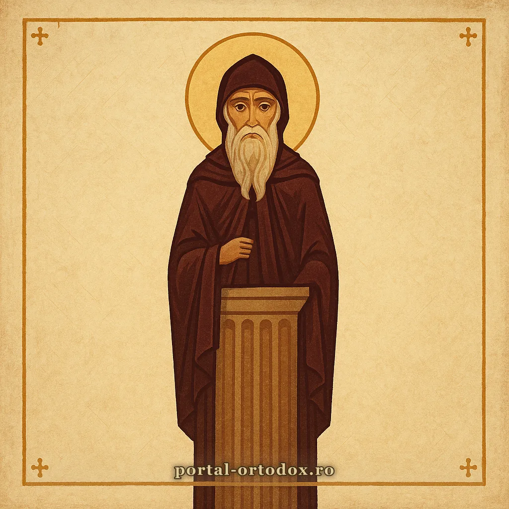 Portret ilustrat pentru Sf. Cuv. Daniil Stâlpnicul